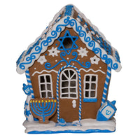 7“ Gingerbread LED Hanukkah House Table Piece