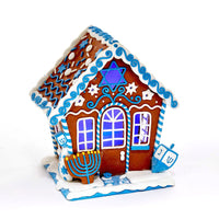 7“ Gingerbread LED Hanukkah House Table Piece