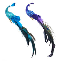 Feather Peacock Clip-On Ornaments
