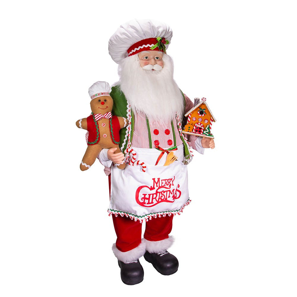 40“ Christmas Chef Gingerbread Santa