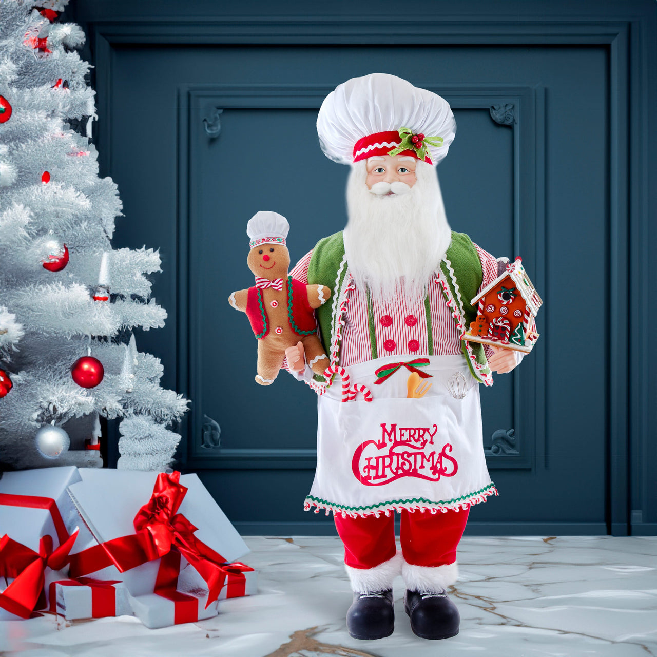40“ Christmas Chef Gingerbread Santa