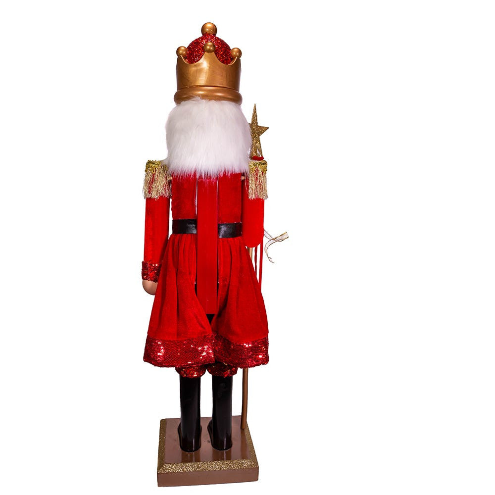 32" Red and Gold King Nutcracker