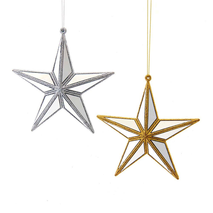 Gold and Silver Mirror Star Ornaments