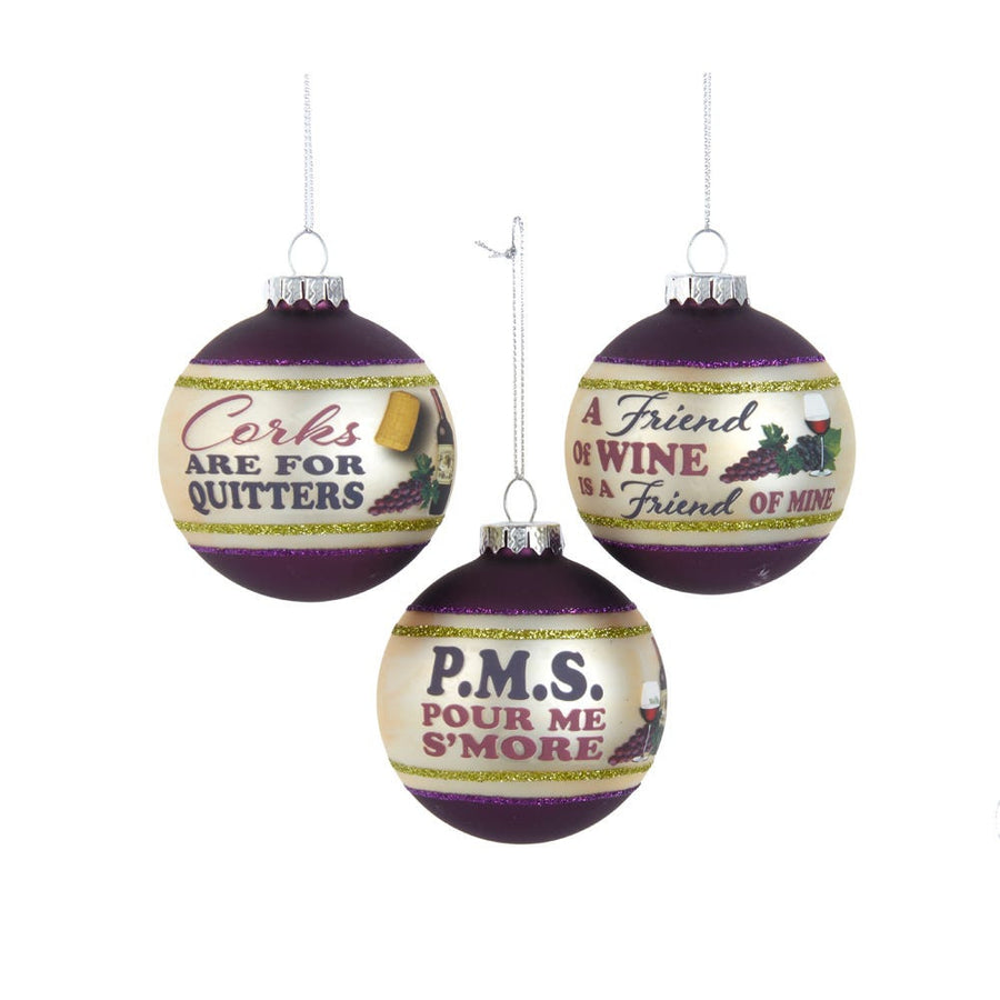 80MM Glass Wine Ball Ornaments