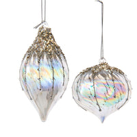 Glass Iridescent Onion and Finial Ornaments