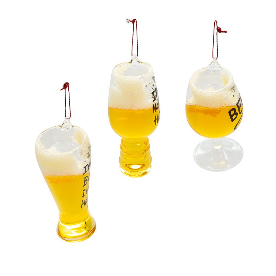 Glass Beer Glass With Sayings Ornaments