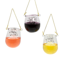 Glass Stemless Glass With Sayings Ornaments
