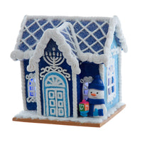 4“ Claydough Hanukkah LED House Table Piece
