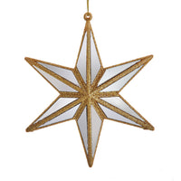 Ivory and Gold Mirrored Star Ornament