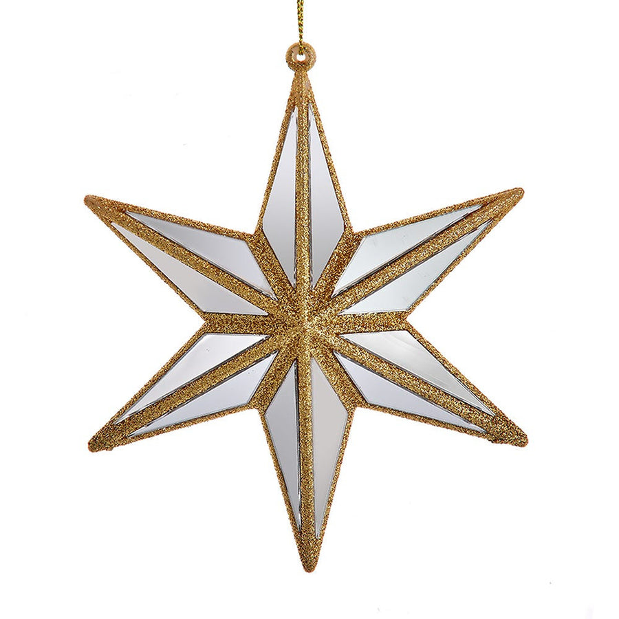 Ivory and Gold Mirrored Star Ornament