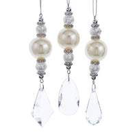 Pearl Pendant With Clear Acrylic Drop Ornaments