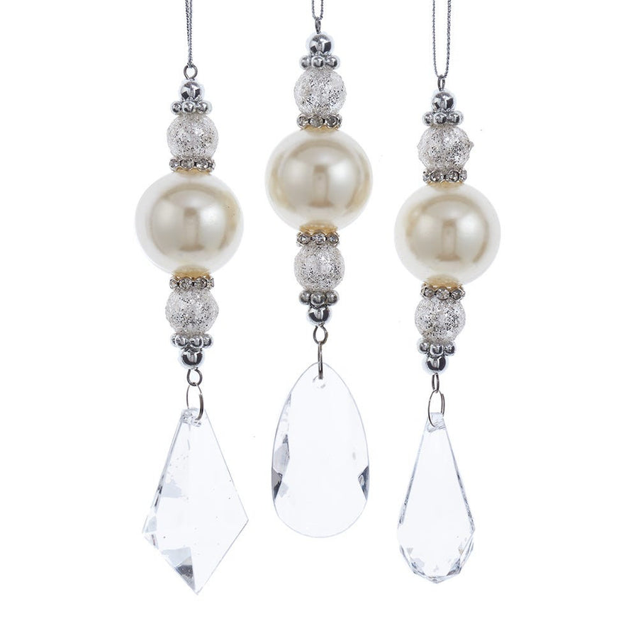 Pearl Pendant With Clear Acrylic Drop Ornaments