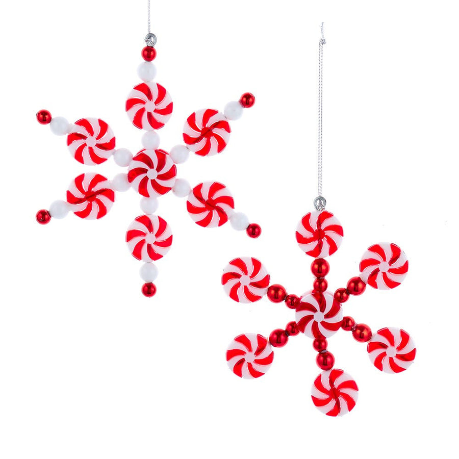 Peppermint Candy Snowflake Ornaments