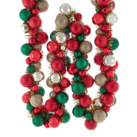 Red, Green & Gold Ball With Tinsel Garland