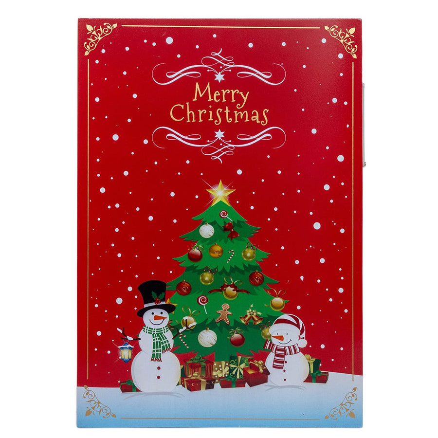 13“ Battery Operated Lighted Wooden Christmas Advent Calendar