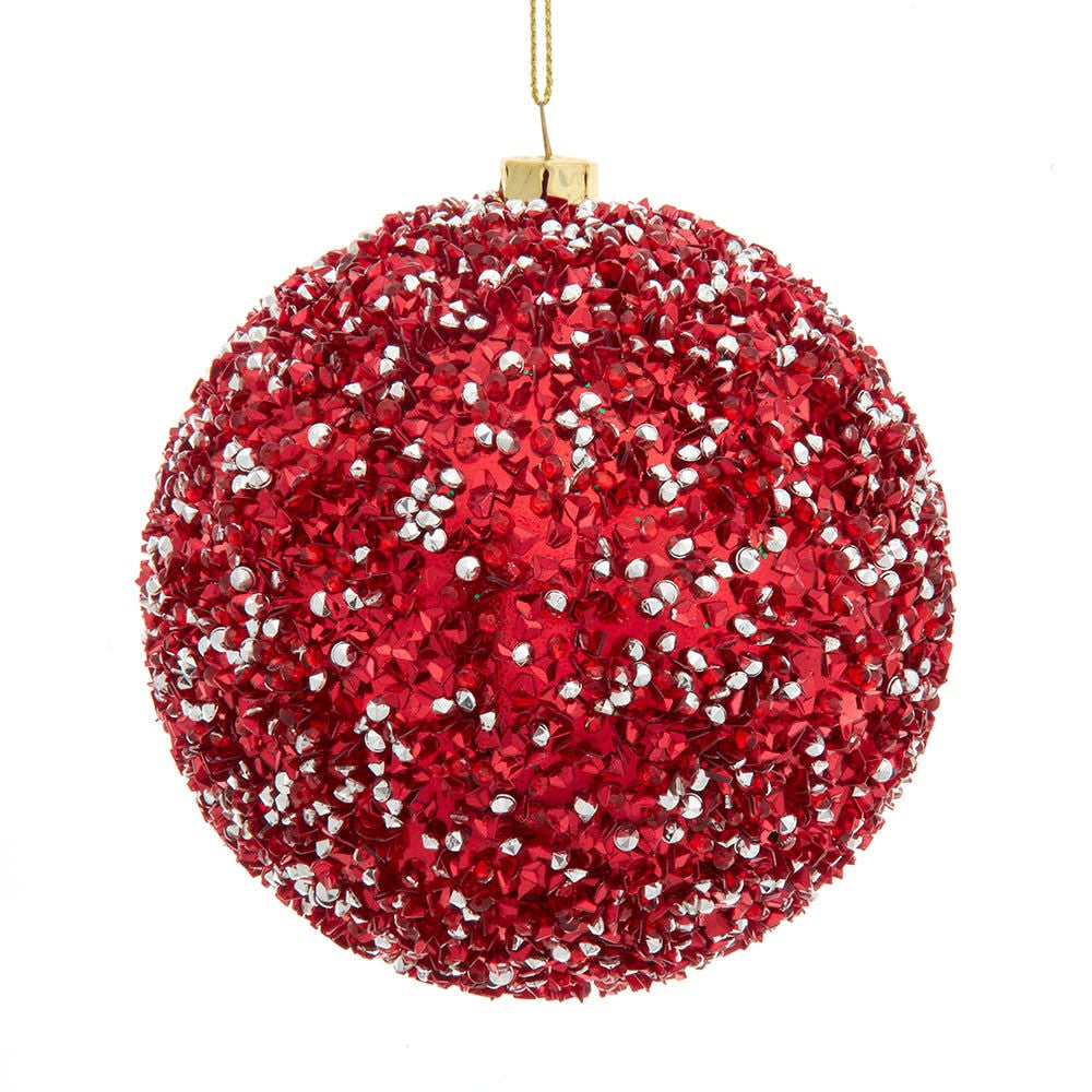 Shatterproof Red Bead Ball Ornament