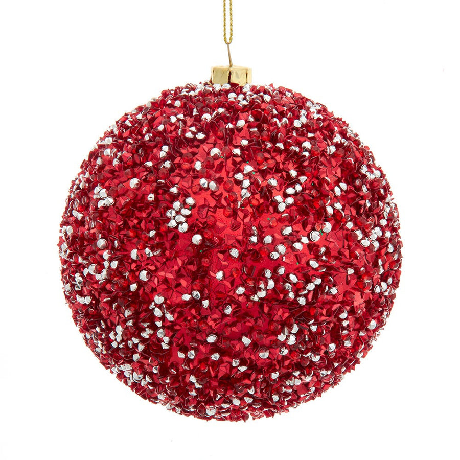 Shatterproof Red Bead Ball Ornament