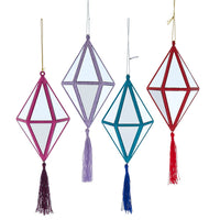 Mirror Diamond With Tassel Ornaments