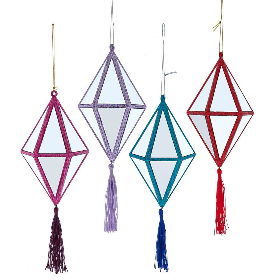 Mirror Diamond With Tassel Ornaments