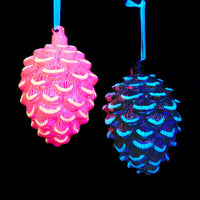 Glow-In-The-Dark Glass Pinecone Ornaments
