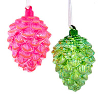 Glow-In-The-Dark Glass Pinecone Ornaments
