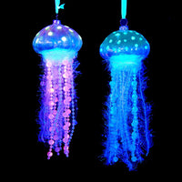 Glow-In-The-Dark Glass Jellyfish Ornaments