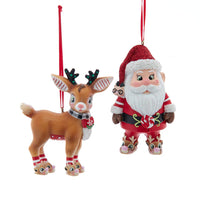 Santa & Deer Ornaments