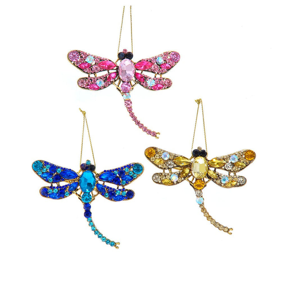Jeweled Dragonfly Cip Ornaments