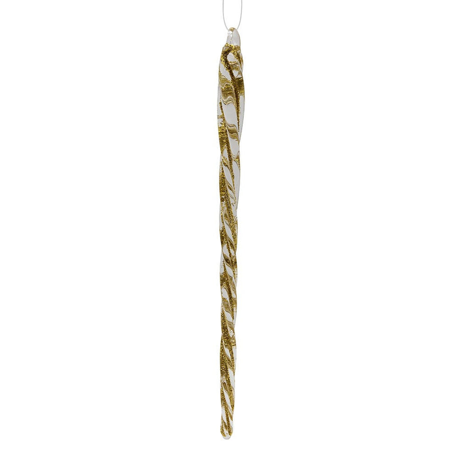 Glass Gold Twist Icicles