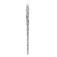 Glass Silver Twist Icicles