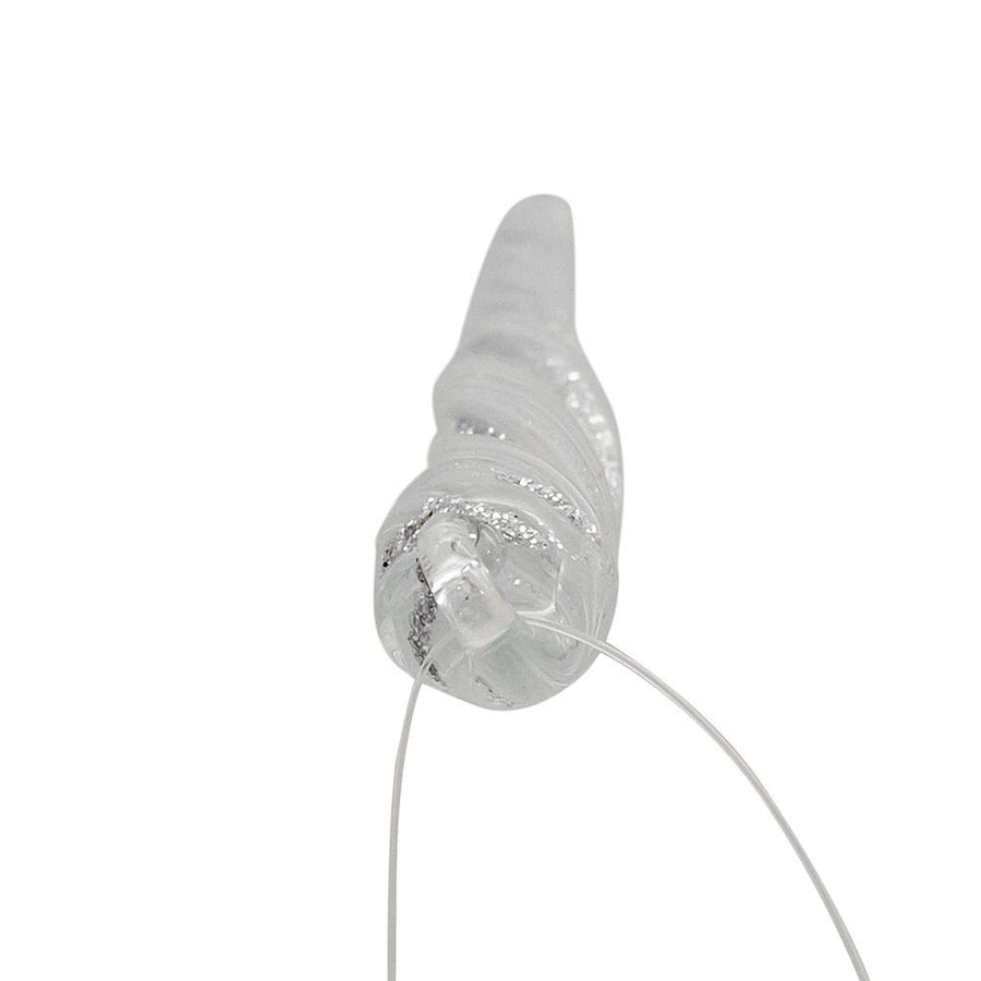 Glass Silver Twist Icicles