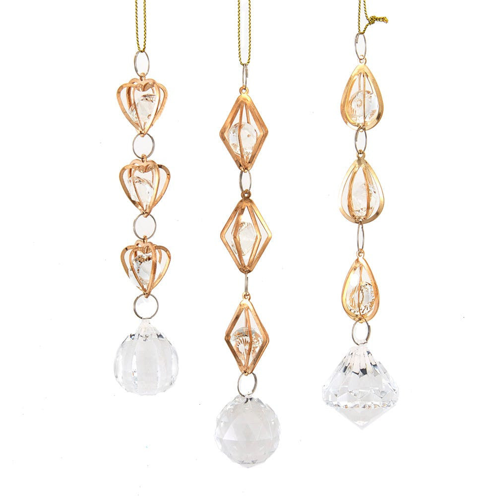 Clear & Gold Ornaments