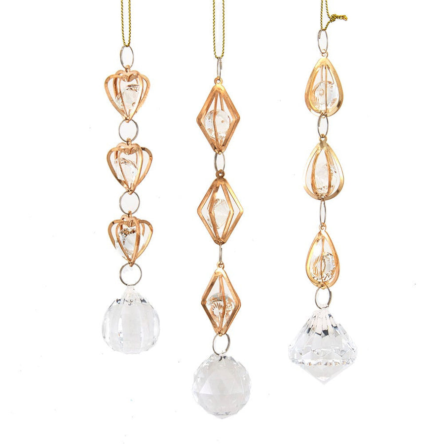 Clear & Gold Ornaments