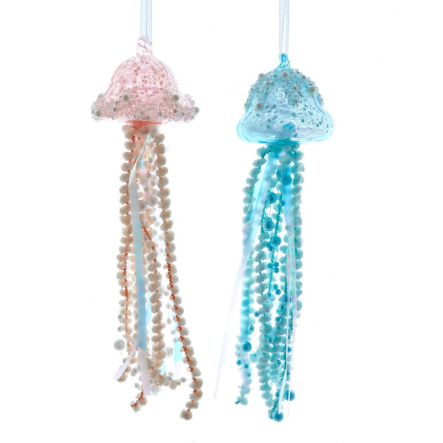 Glass Jellyfish Ornaments