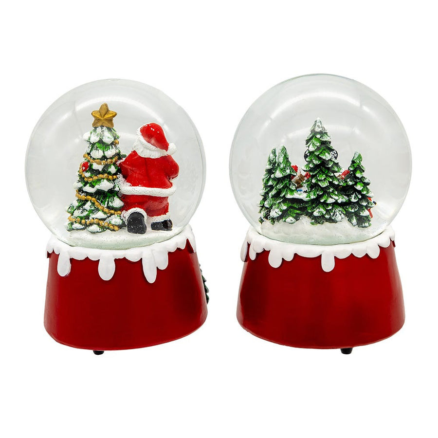 100MM Musical Snowman & Santa Water Globes