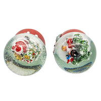 100MM Musical Snowman & Santa Water Globes