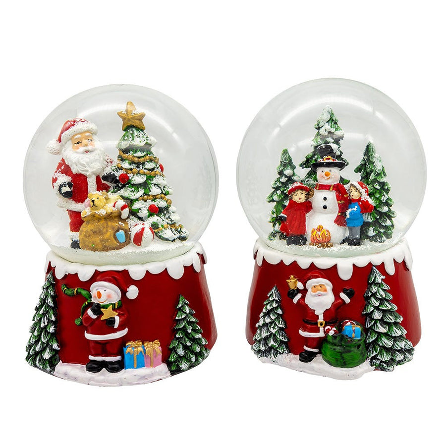 100MM Musical Snowman & Santa Water Globes