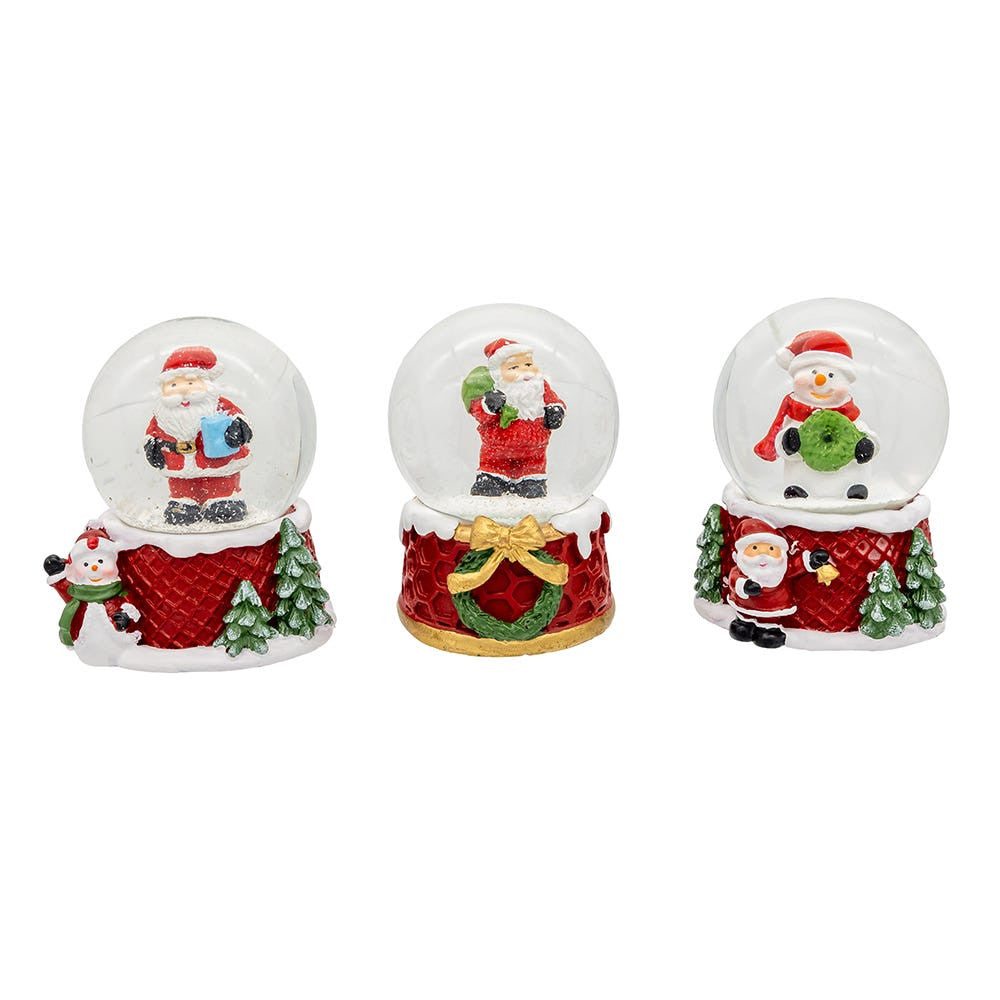 45MM Santa & Snowman Water Globes