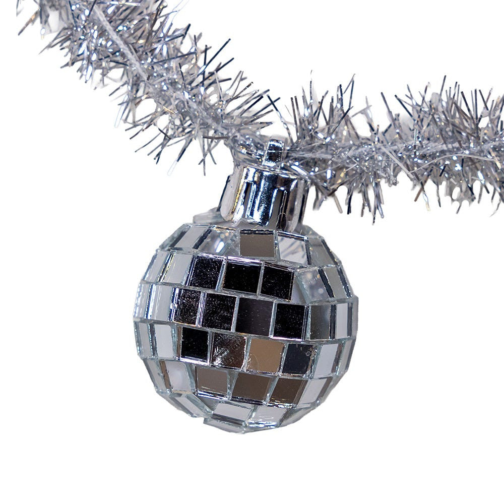 6' Glass Mirror Ball Garland