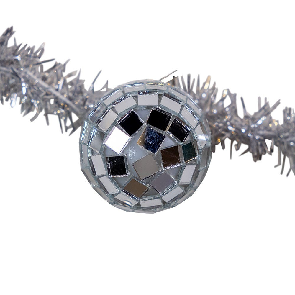 6' Glass Mirror Ball Garland