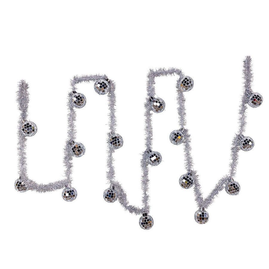 6' Glass Mirror Ball Garland