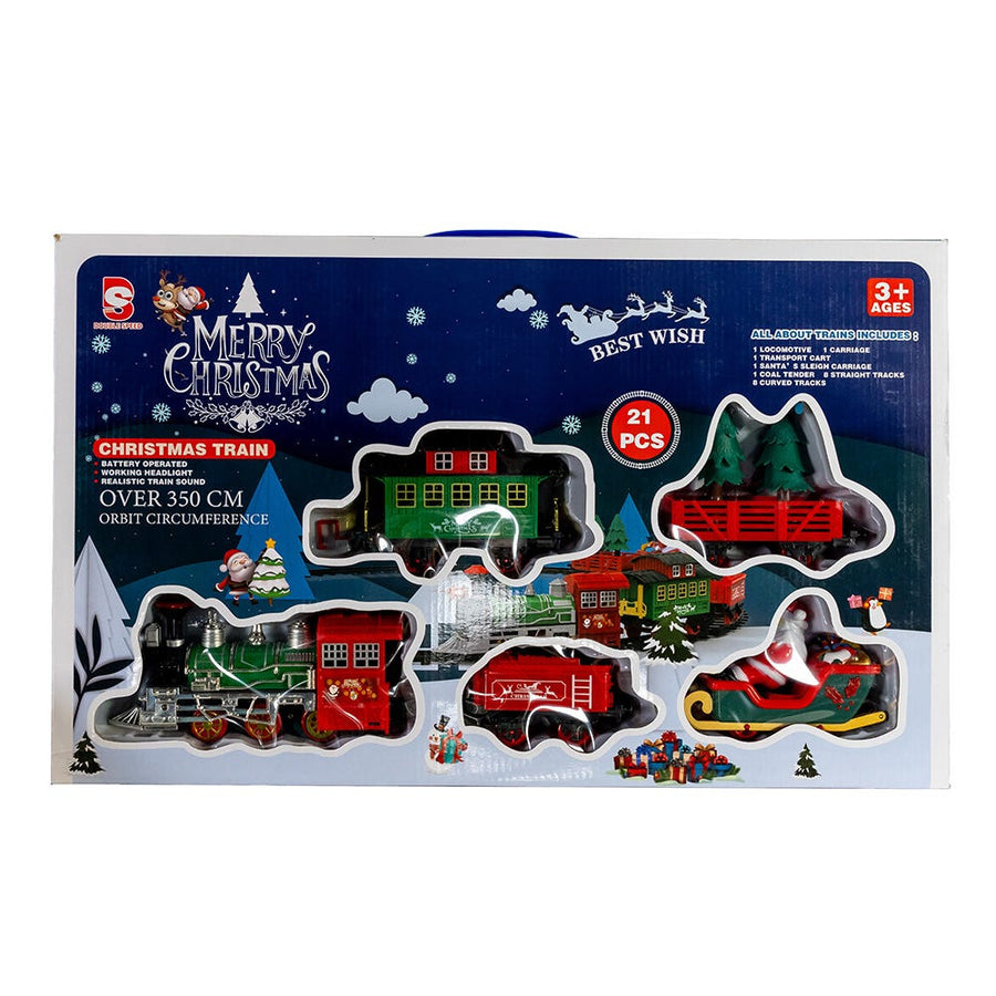 Battery Operated Musical Train With Tree & Santa Table Piece