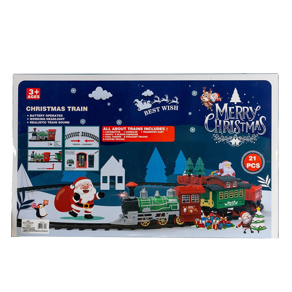 Battery Operated Musical Train With Tree & Santa Table Piece