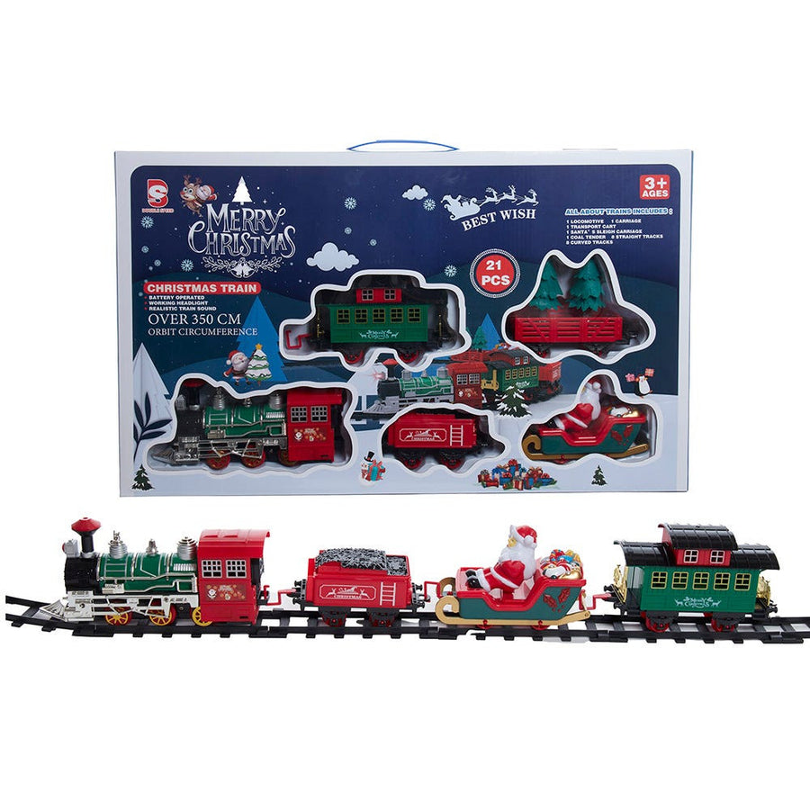 Battery Operated Musical Train With Tree & Santa Table Piece