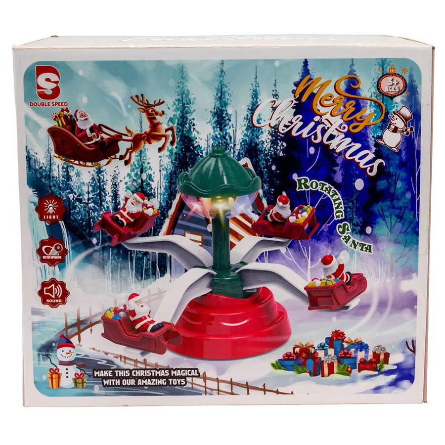 Battery Operated Musical Christmas Deco With Santa Table Piece