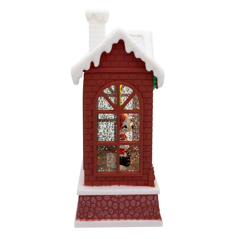 7.5" Disney© Battery Operated Light-Up Mickey Santa Lantern