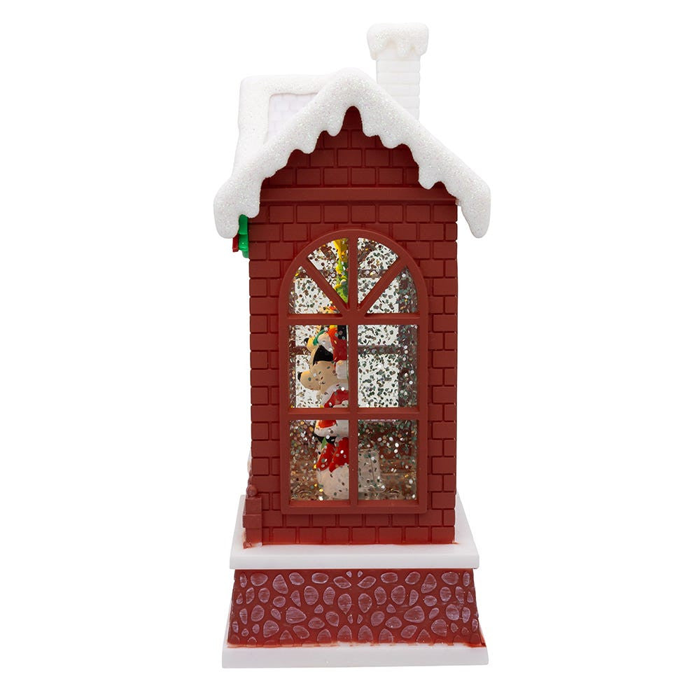 7.5" Disney© Battery Operated Light-Up Mickey Santa Lantern
