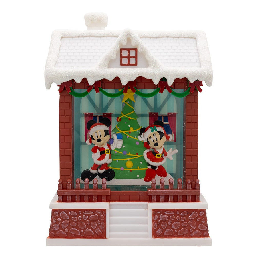 7.5" Disney© Battery Operated Light-Up Mickey Santa Lantern
