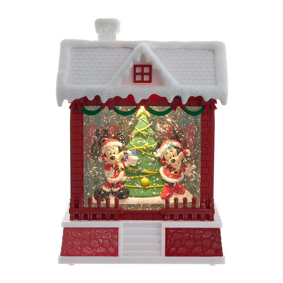 7.5" Disney© Battery Operated Light-Up Mickey Santa Lantern