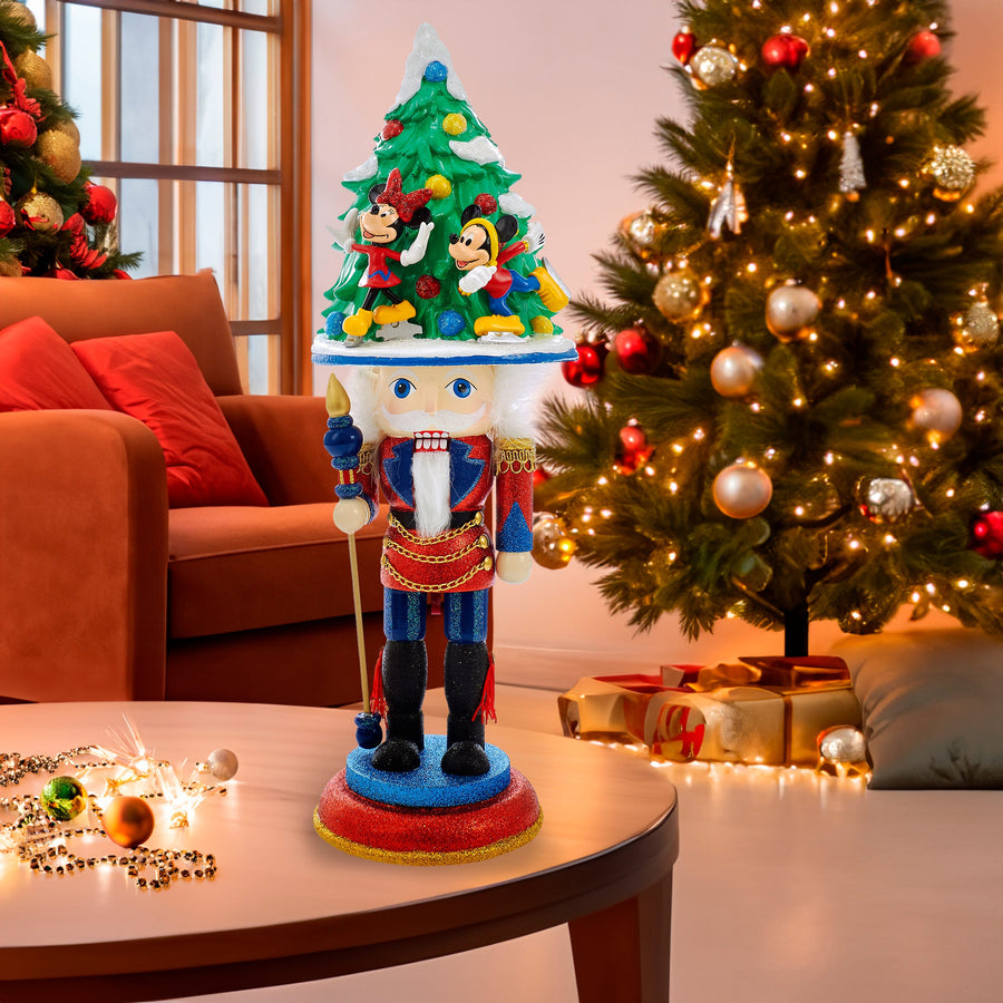 16.25" Disney© Mickey and Minnie Mouse Ice Skating Hollywood Nutcrackers™